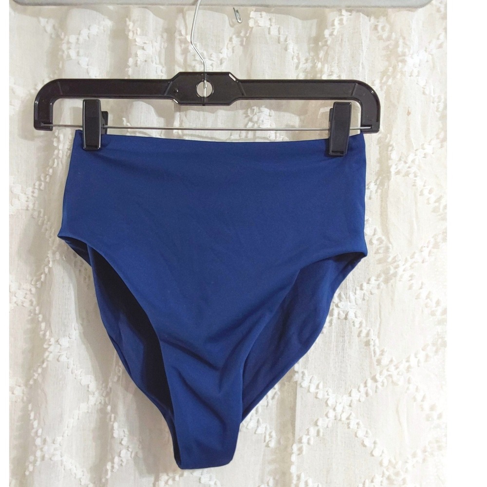 Liberty & Justice Womens High Waisted Bikini Bottom Navy Blue Size XS Swimwear